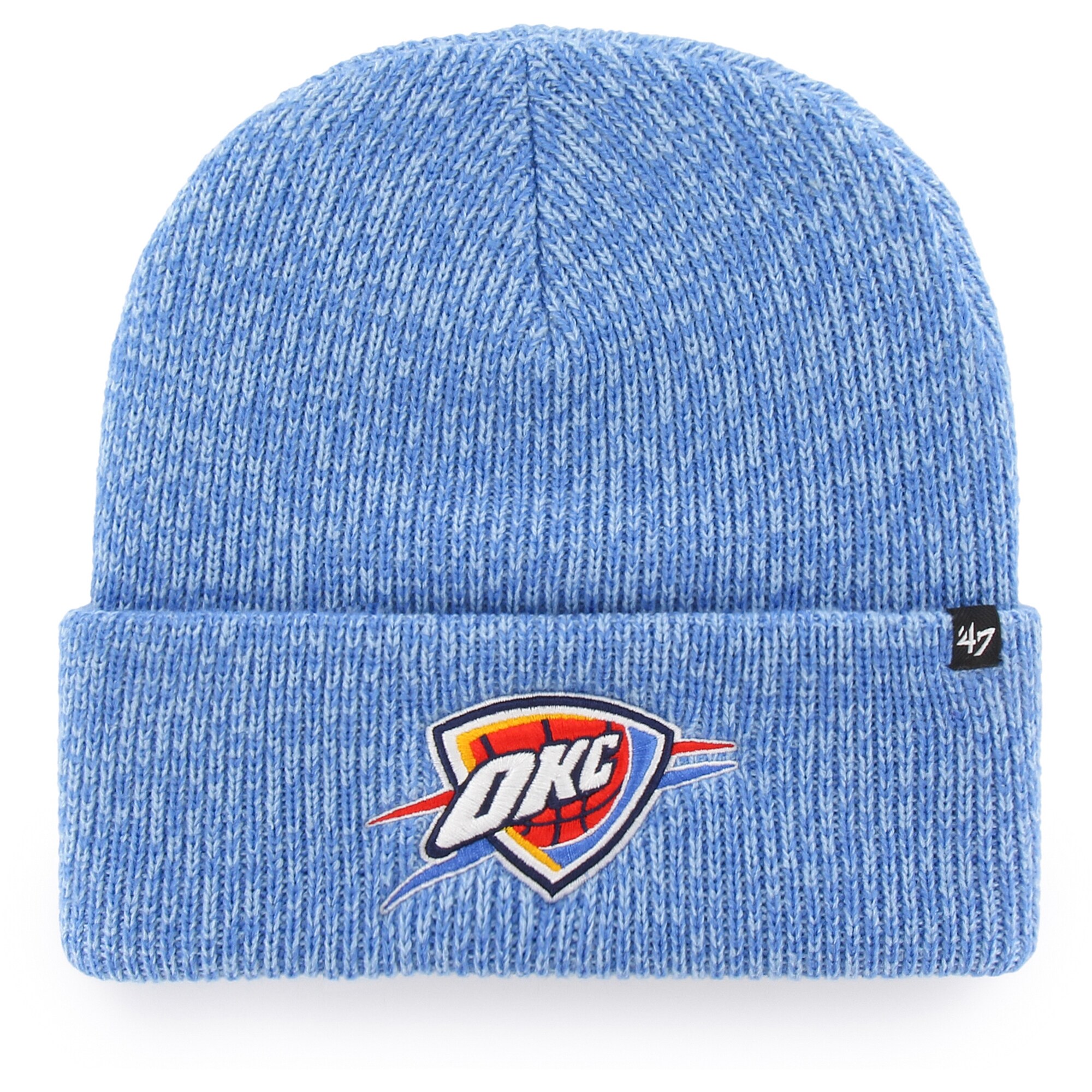 Oklahoma City Thunder mens oklahoma city thunder 47 blue brain freeze cuffed knit hat | NBA Store
