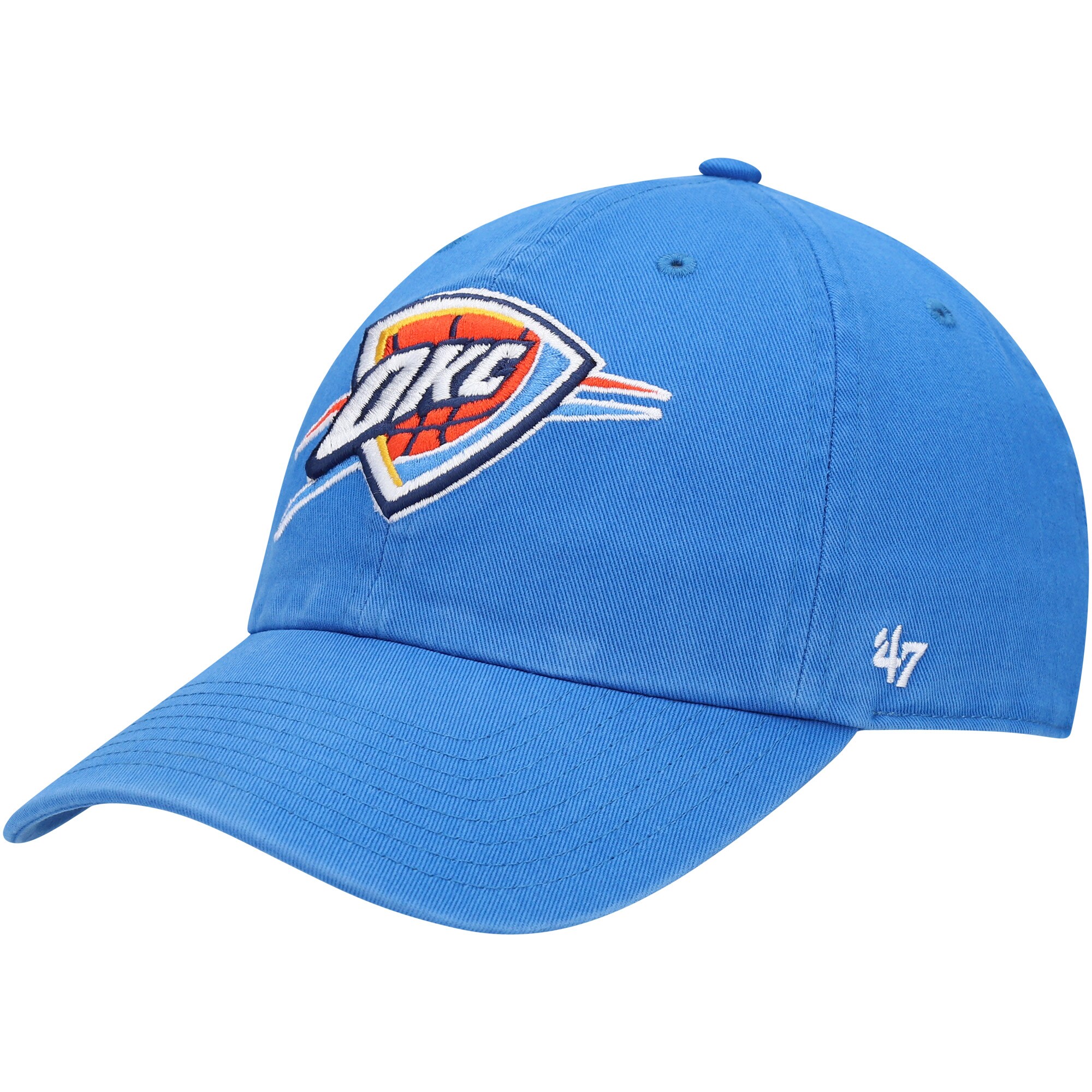 Oklahoma City Thunder mens oklahoma city thunder 47 blue team clean up adjustable hat | NBA Store