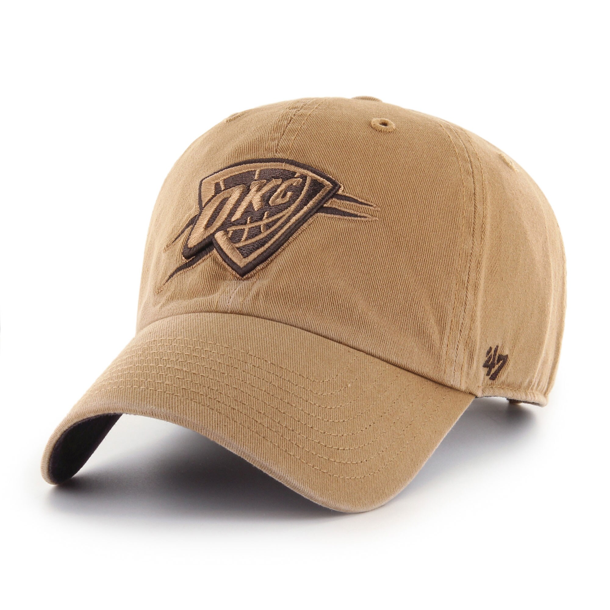 Oklahoma City Thunder mens oklahoma city thunder 47 tan ballpark clean up adjustable hat | NBA Store