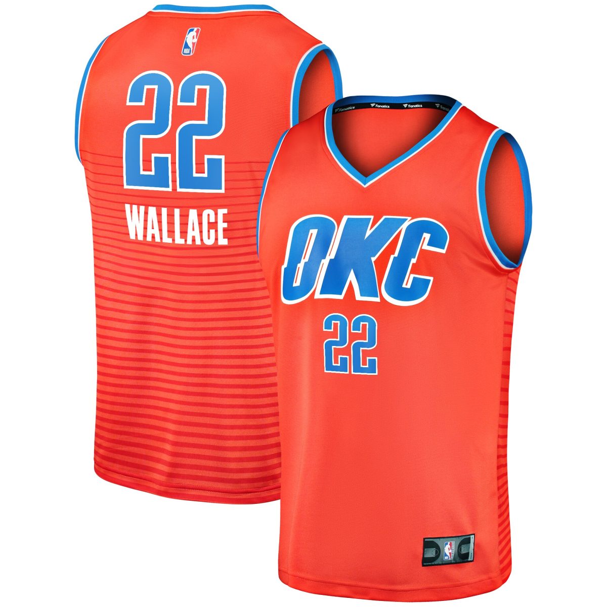 Oklahoma City Thunder mens oklahoma city thunder cason wallace fanatics orange fast break replica player jersey – statement edition | NBA Store