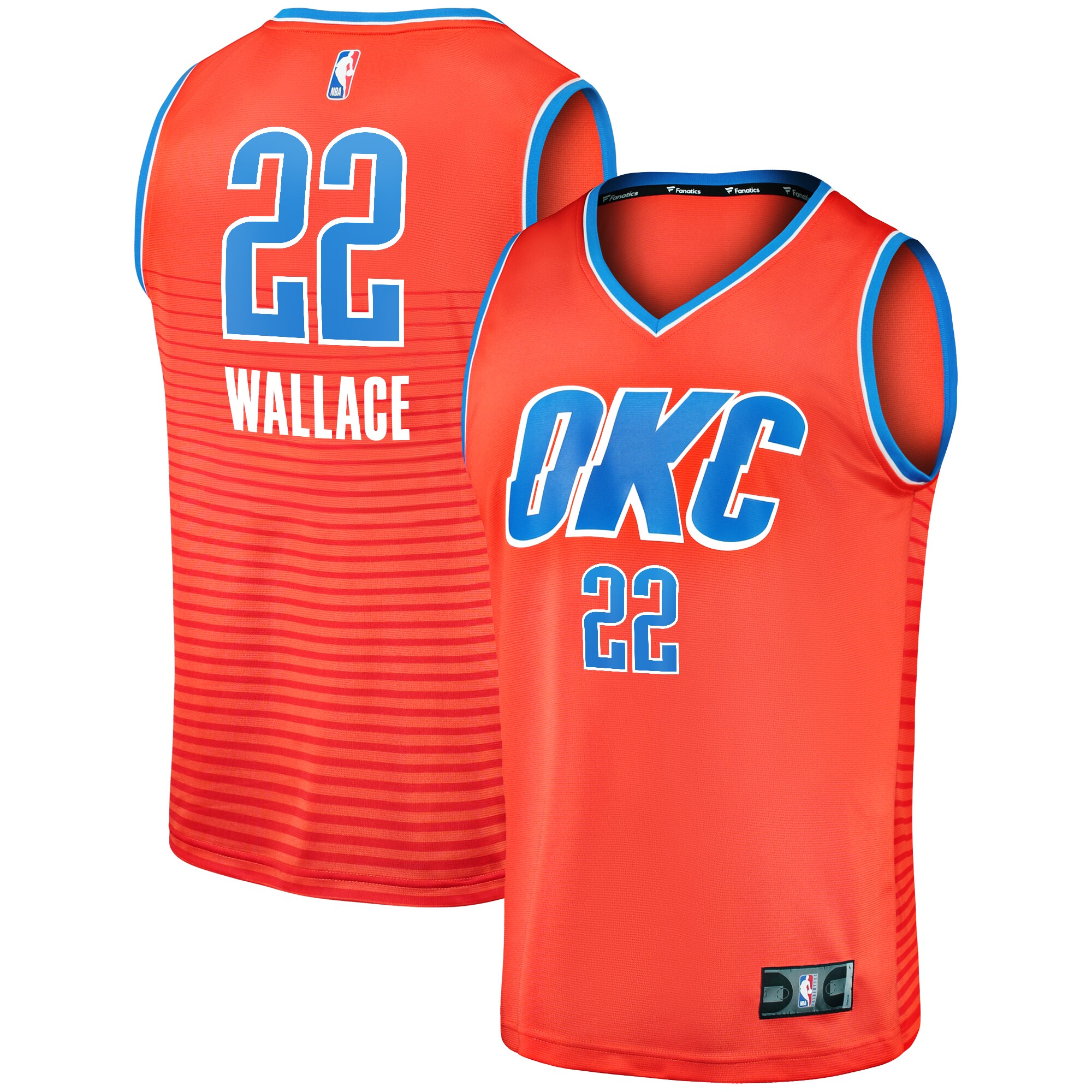 Oklahoma City Thunder mens oklahoma city thunder cason wallace fanatics orange fast break replica player jersey – statement edition | NBA Store