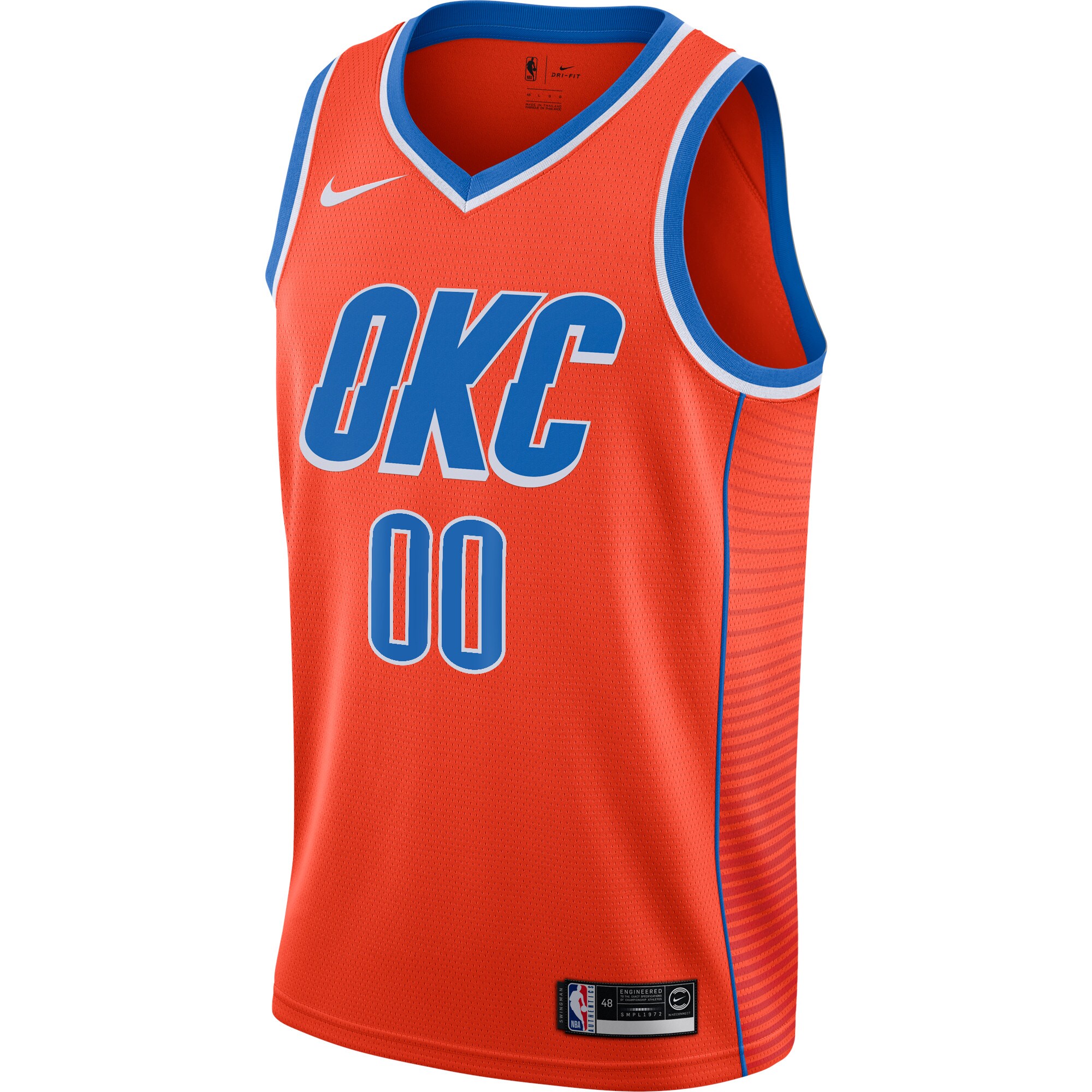 Oklahoma City Thunder mens oklahoma city thunder jordan brand orange swingman custom jersey – statement edition | NBA Store
