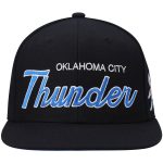 Oklahoma City Thunder mens oklahoma city thunder mitchell  ness black hardwood classics script 2.0 snapback hat | NBA Store