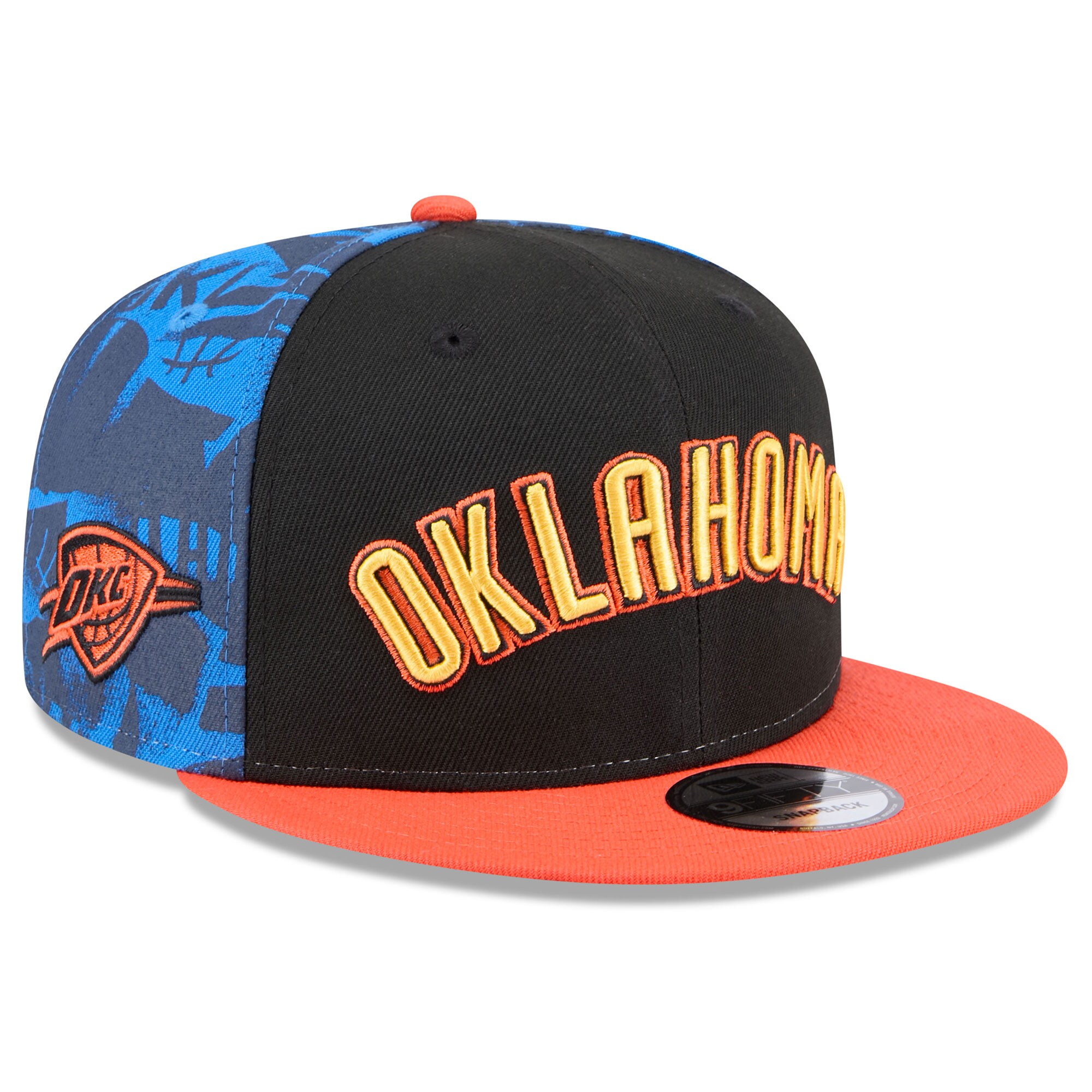 Oklahoma City Thunder mens oklahoma city thunder new era black 202425 city edition 9fifty snapback hat | NBA Store