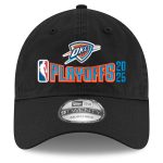 Oklahoma City Thunder mens oklahoma city thunder new era black 2025 nba playoffs 9twenty adjustable hat | NBA Store
