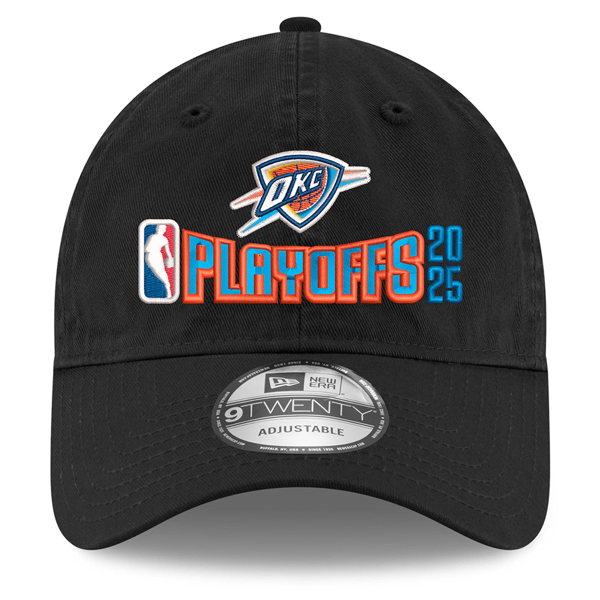 Oklahoma City Thunder mens oklahoma city thunder new era black 2025 nba playoffs 9twenty adjustable hat | NBA Store