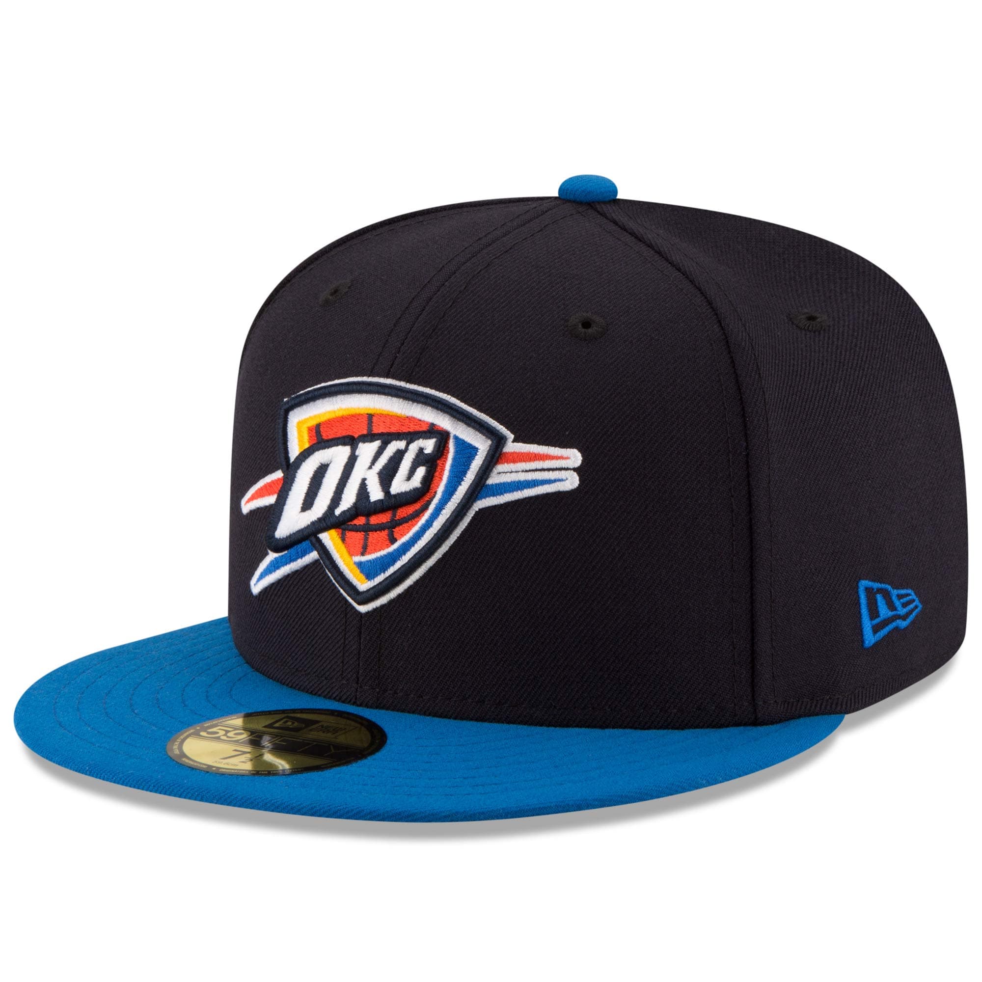 Oklahoma City Thunder mens oklahoma city thunder new era blackroyal official team color 2tone 59fifty fitted hat | NBA Store