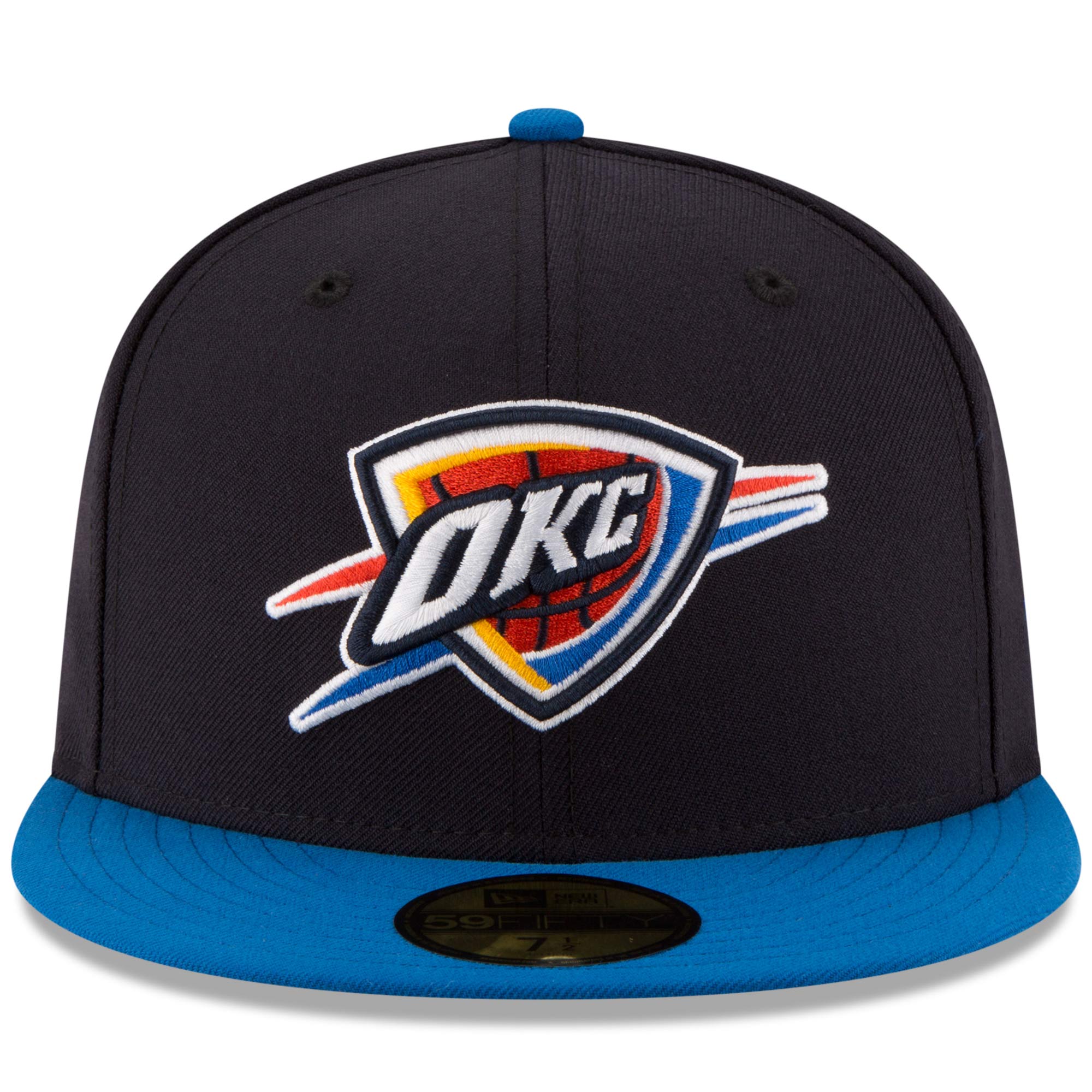 Oklahoma City Thunder mens oklahoma city thunder new era blackroyal official team color 2tone 59fifty fitted hat | NBA Store