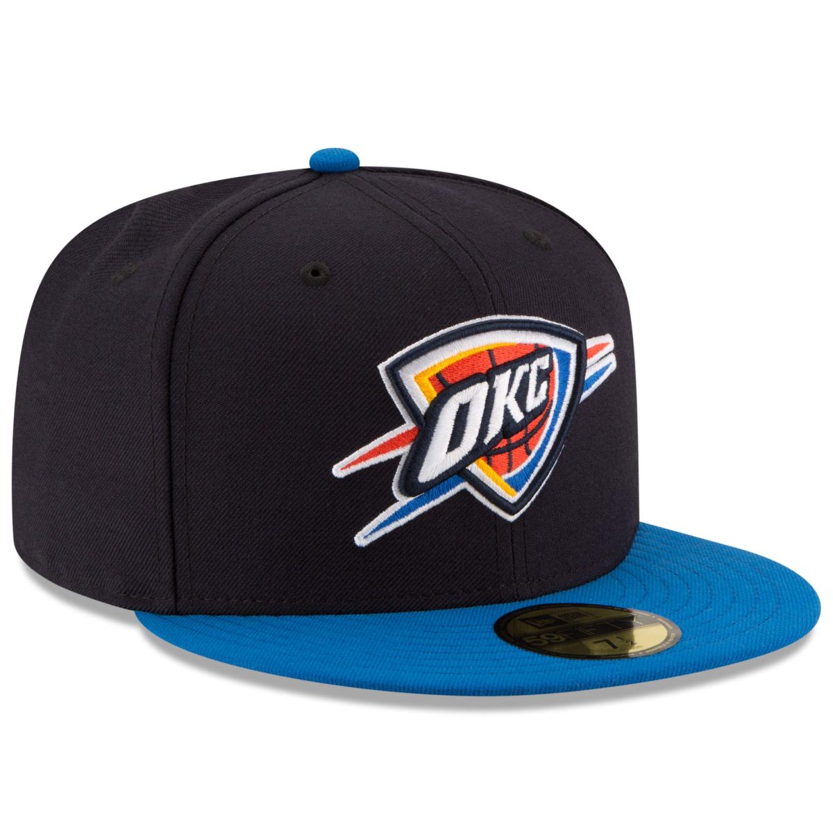 Oklahoma City Thunder mens oklahoma city thunder new era blackroyal official team color 2tone 59fifty fitted hat | NBA Store