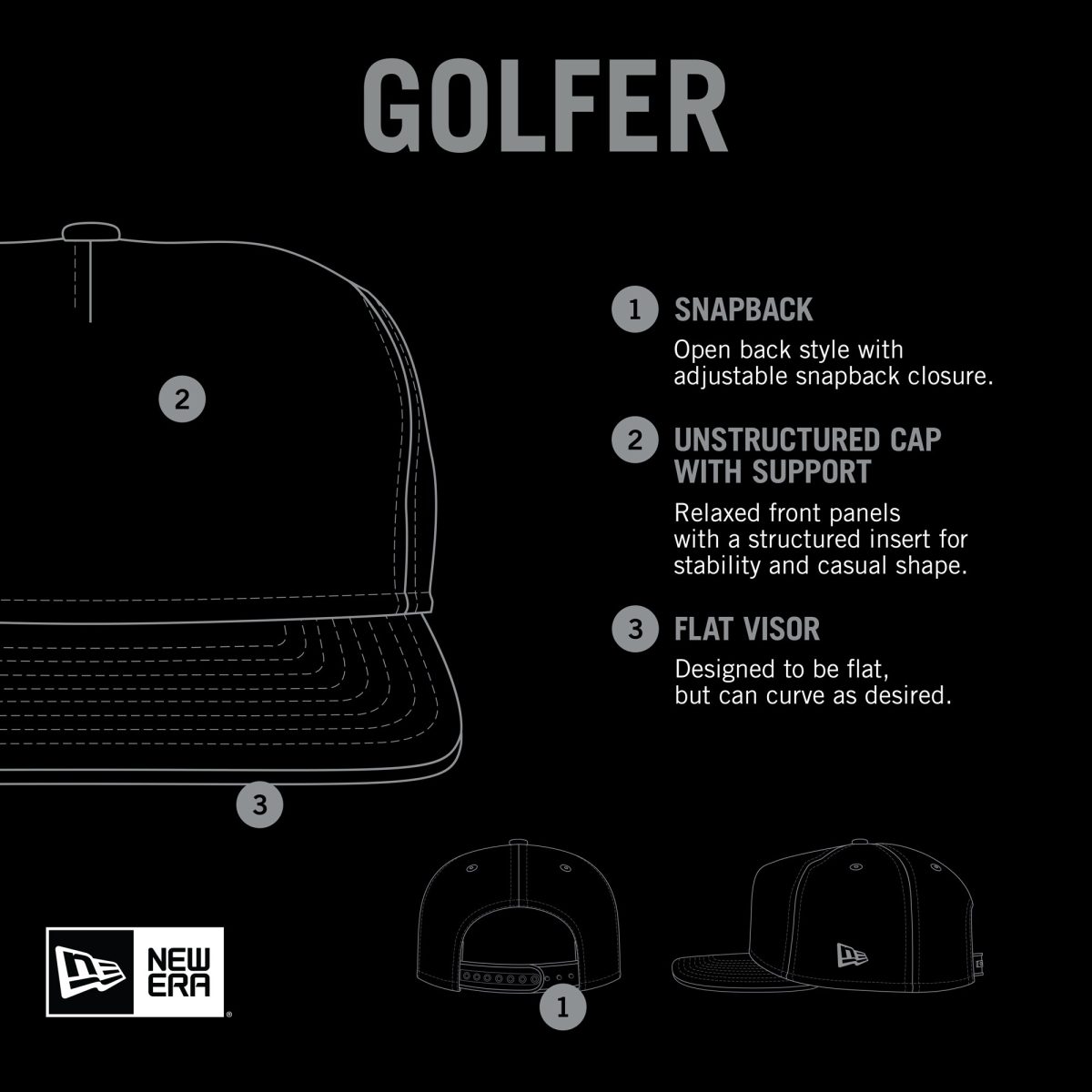 Oklahoma City Thunder mens oklahoma city thunder new era blue team text golfer snapback hat | NBA Store