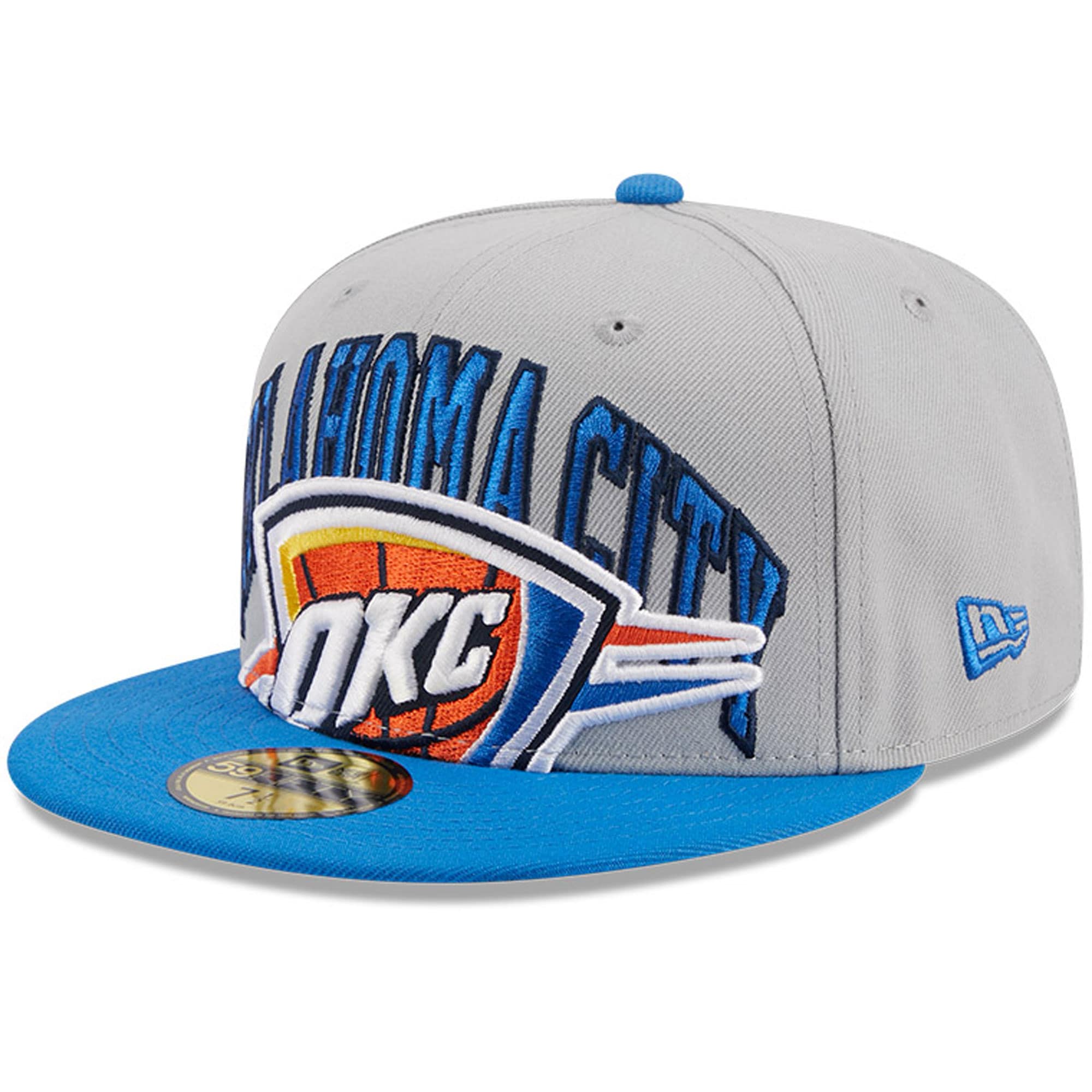 Oklahoma City Thunder mens oklahoma city thunder new era grayblue tip-off two-tone 59fifty fitted hat | NBA Store