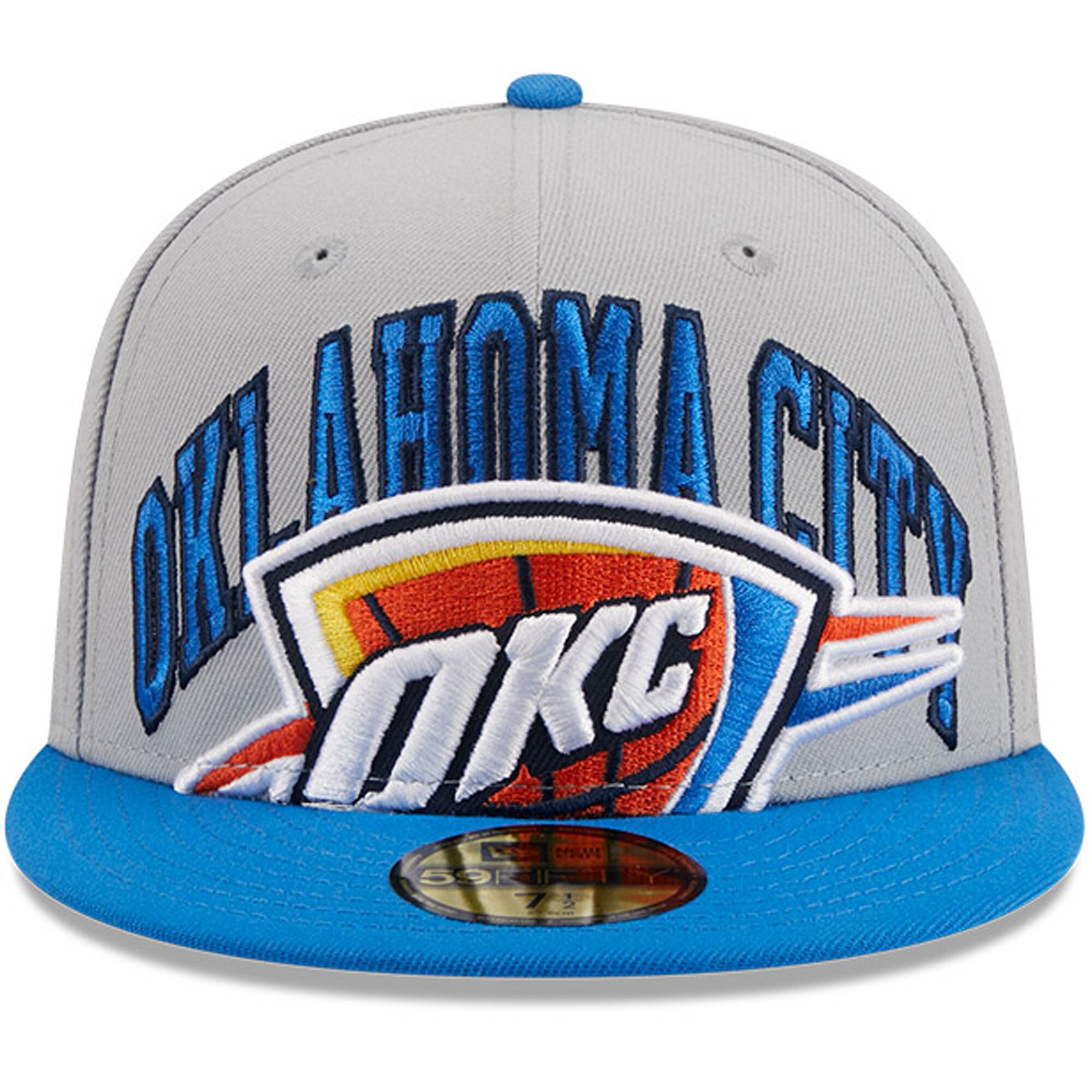 Oklahoma City Thunder mens oklahoma city thunder new era grayblue tip-off two-tone 59fifty fitted hat | NBA Store