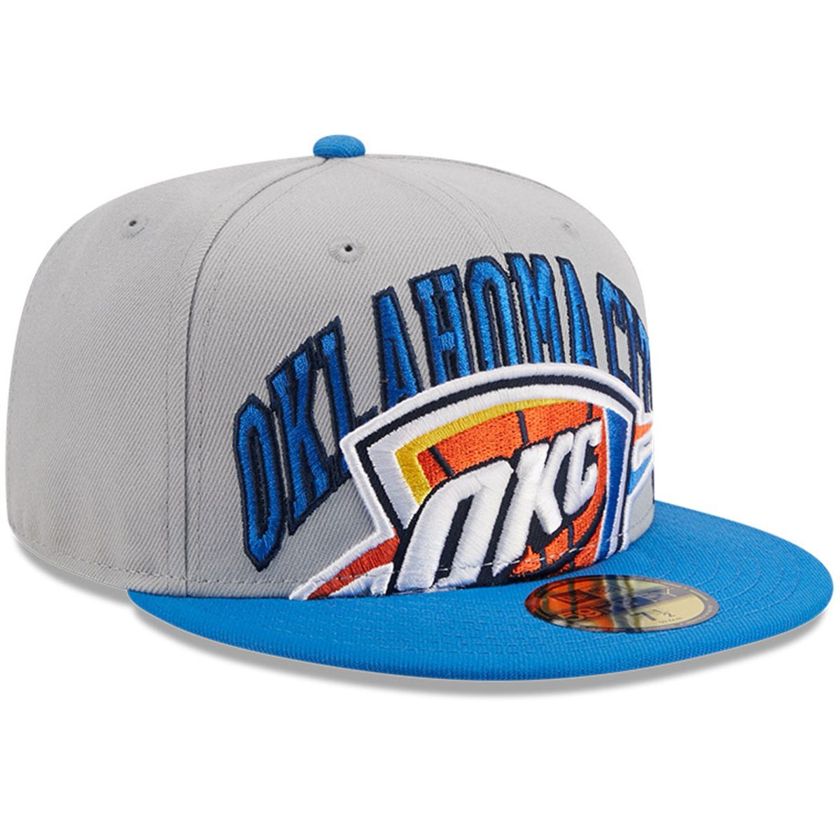 Oklahoma City Thunder mens oklahoma city thunder new era grayblue tip-off two-tone 59fifty fitted hat | NBA Store