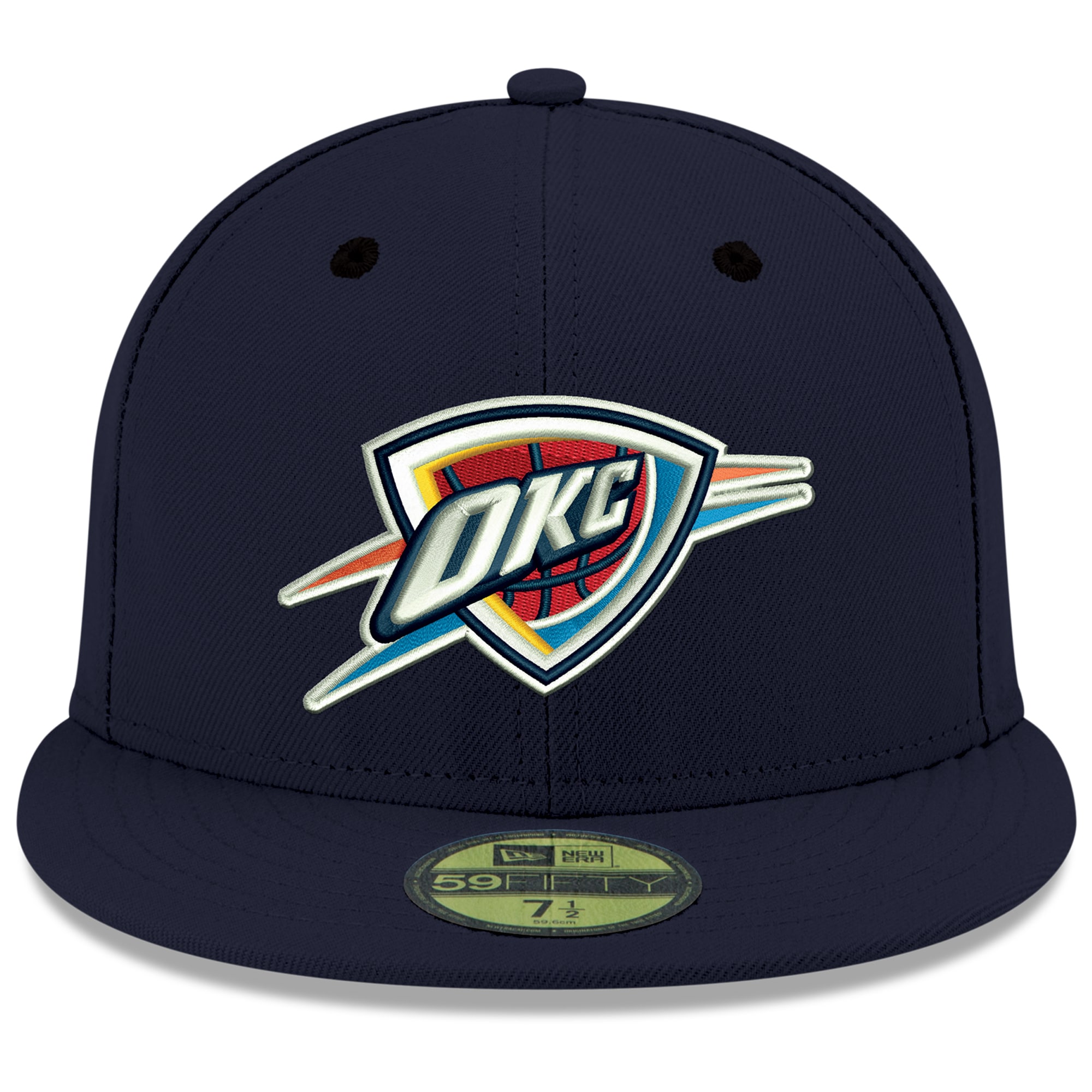 Oklahoma City Thunder mens oklahoma city thunder new era navy official team color 59fifty fitted hat | NBA Store