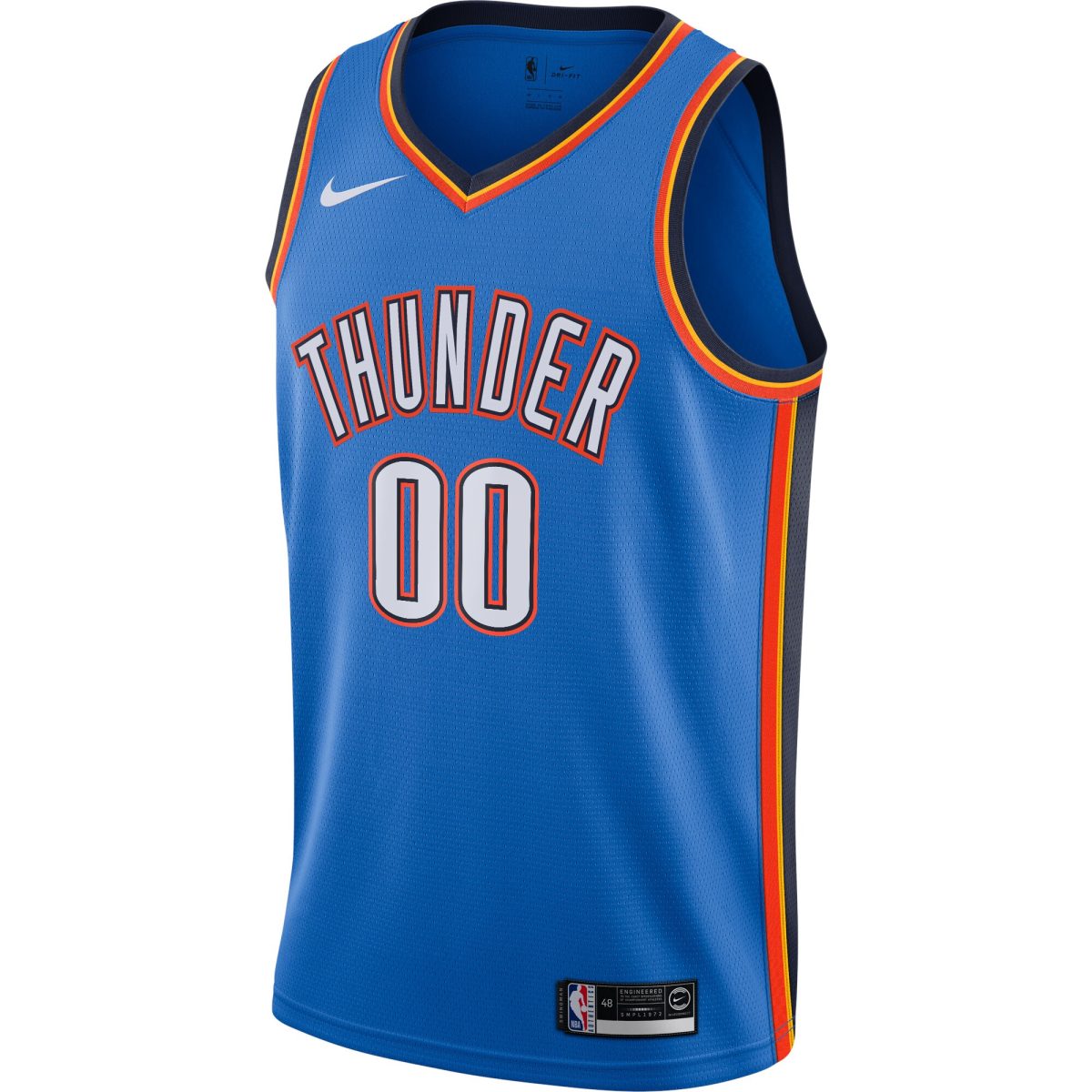 Oklahoma City Thunder mens oklahoma city thunder nike blue custom swingman jersey – icon edition | NBA Store