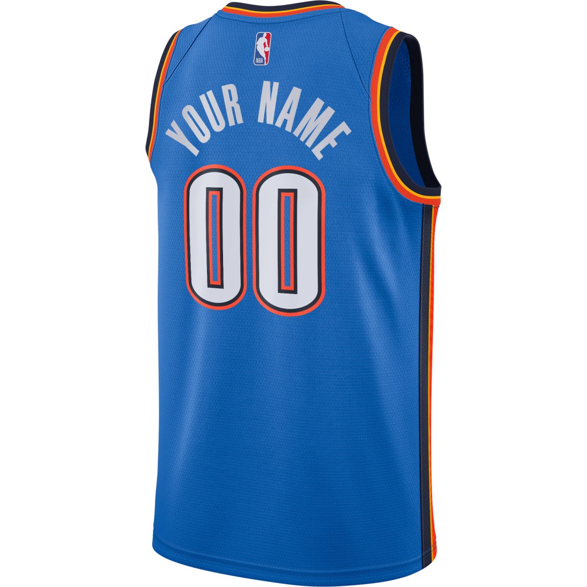 Oklahoma City Thunder mens oklahoma city thunder nike blue custom swingman jersey – icon edition | NBA Store