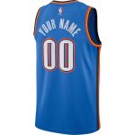 Oklahoma City Thunder mens oklahoma city thunder nike blue custom swingman jersey – icon edition | NBA Store