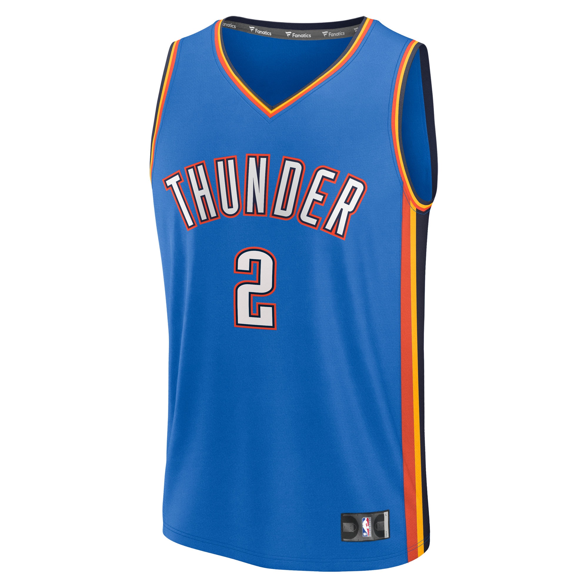 Oklahoma City Thunder mens oklahoma city thunder shai gilgeous-alexander fanatics blue fast break replica player jersey – icon edition | NBA Store