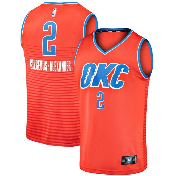 Oklahoma City Thunder mens oklahoma city thunder shai gilgeous-alexander fanatics orange fast break player jersey – statement edition | NBA Store