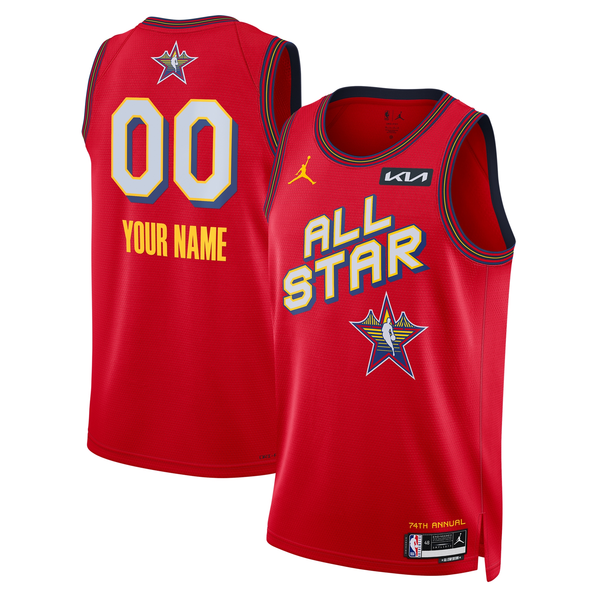 Oklahoma City Thunder unisex jordan brand red 2025 nba all-star game swingman pick-a-player jersey | NBA Store