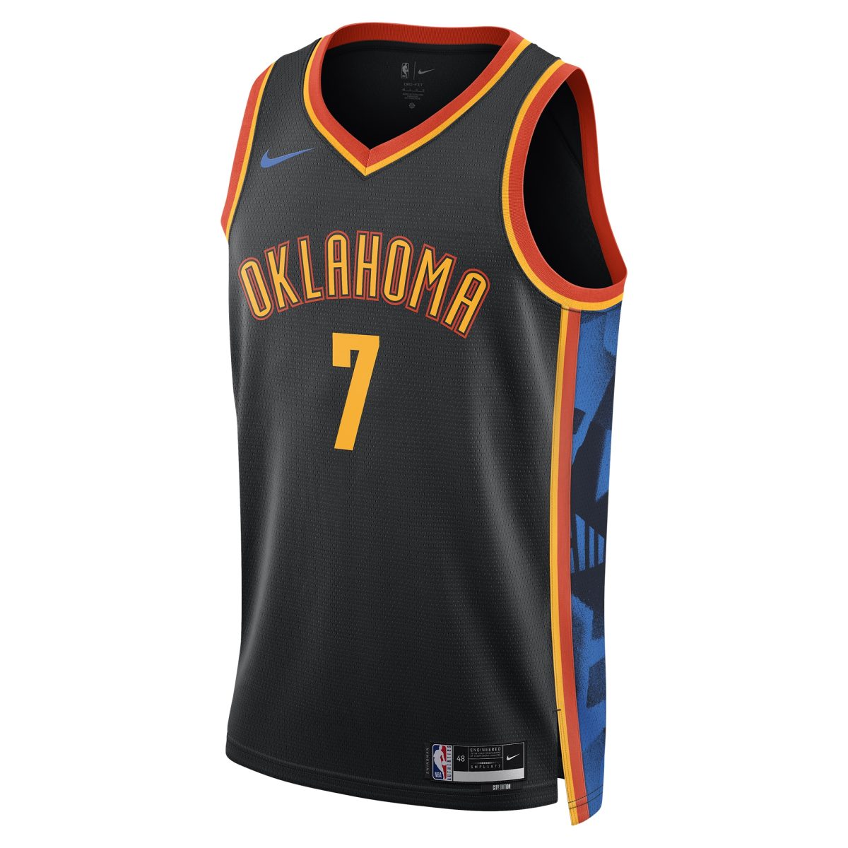 Oklahoma City Thunder unisex oklahoma city thunder chet holmgren nike black 202425 swingman player jersey – city edition | NBA Store