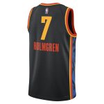 Oklahoma City Thunder unisex oklahoma city thunder chet holmgren nike black 202425 swingman player jersey – city edition | NBA Store