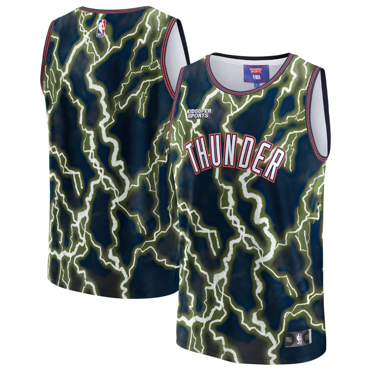 Oklahoma City Thunder unisex oklahoma city thunder nba  kidsuper studios by fanatics black hometown jersey | NBA Store