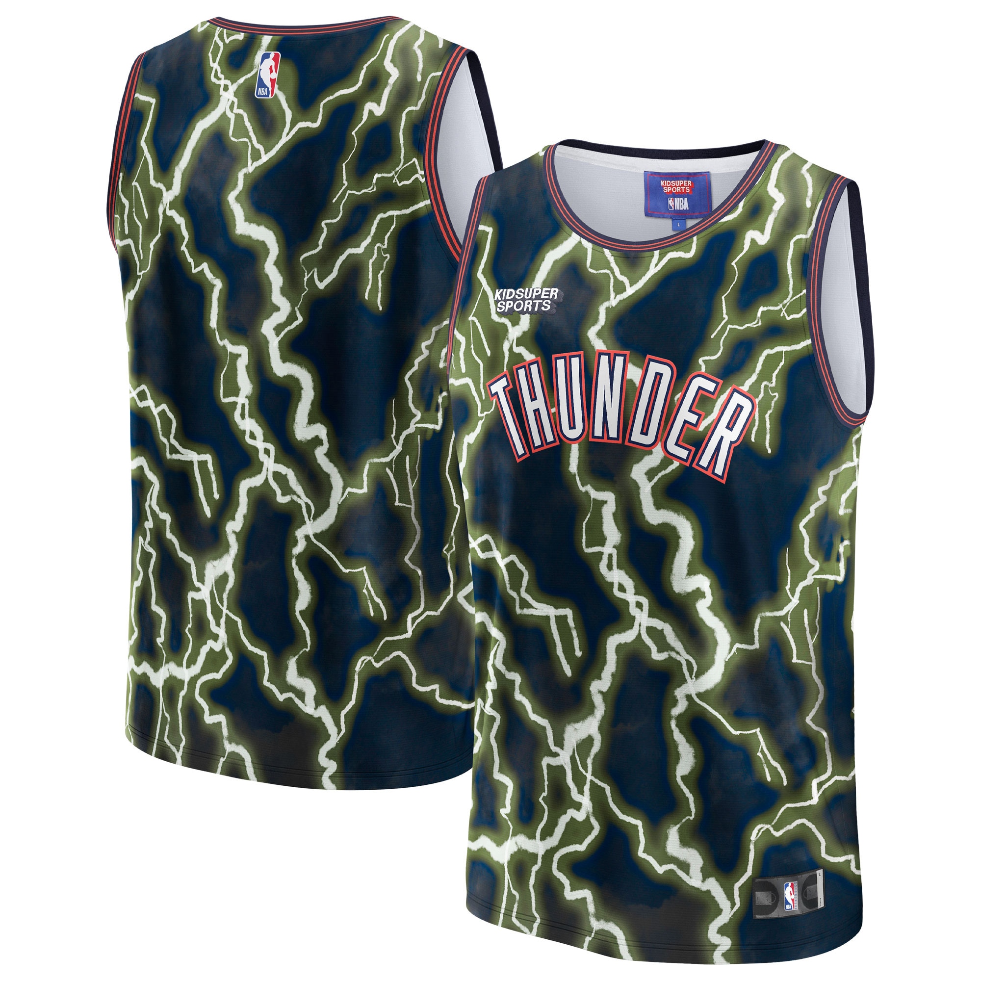 Oklahoma City Thunder unisex oklahoma city thunder nba  kidsuper studios by fanatics black hometown jersey | NBA Store