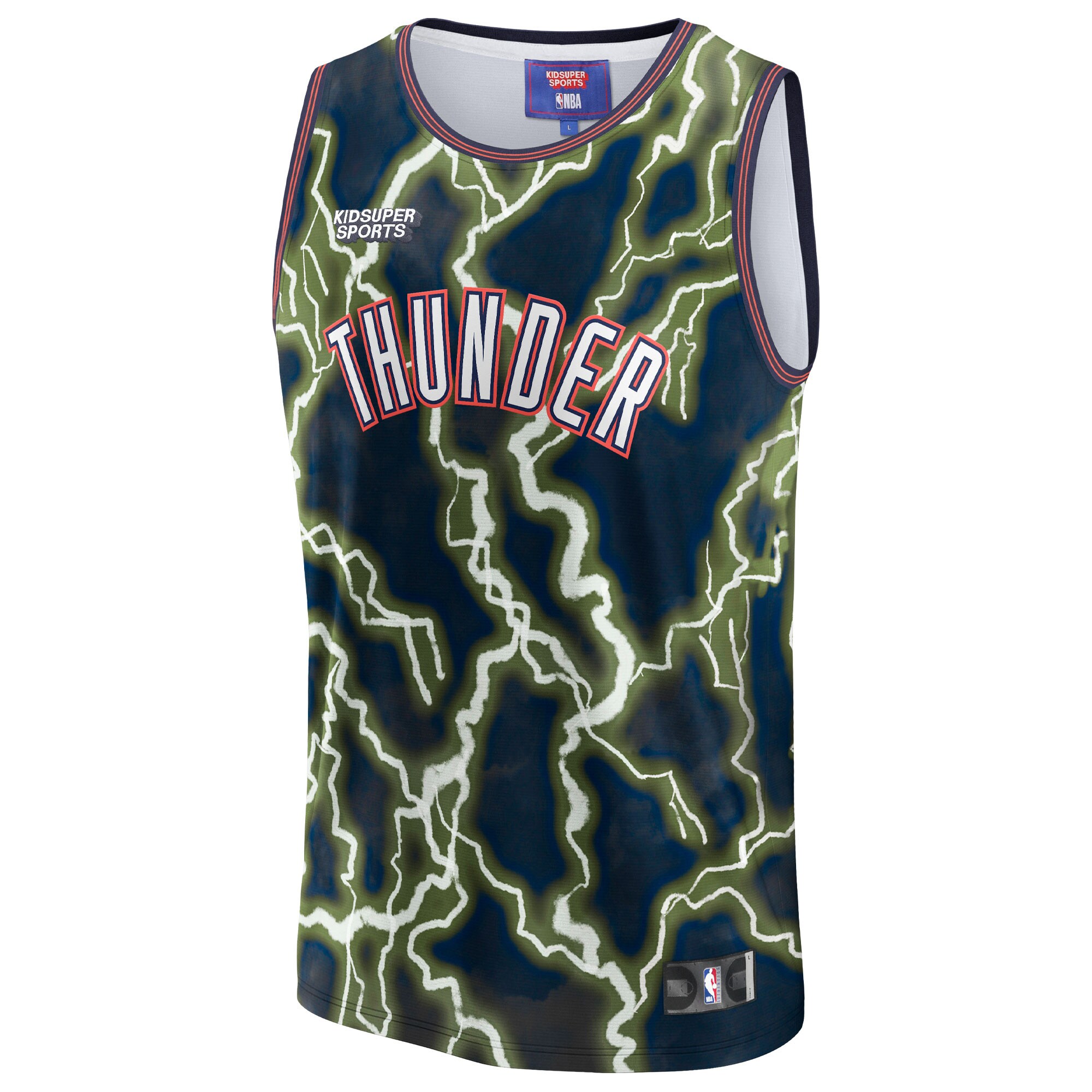 Oklahoma City Thunder unisex oklahoma city thunder nba  kidsuper studios by fanatics black hometown jersey | NBA Store