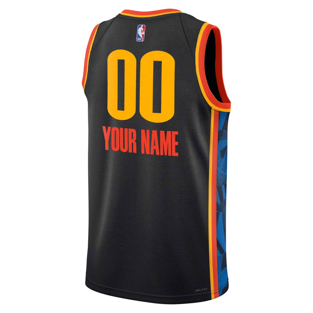 Oklahoma City Thunder unisex oklahoma city thunder nike black 202425 custom swingman jersey – city edition | NBA Store