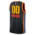 Oklahoma City Thunder unisex oklahoma city thunder nike black 202425 custom swingman jersey – city edition | NBA Store