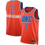 Oklahoma City Thunder unisex oklahoma city thunder shai gilgeous-alexander jordan brand orange swingman jersey – statement edition | NBA Store
