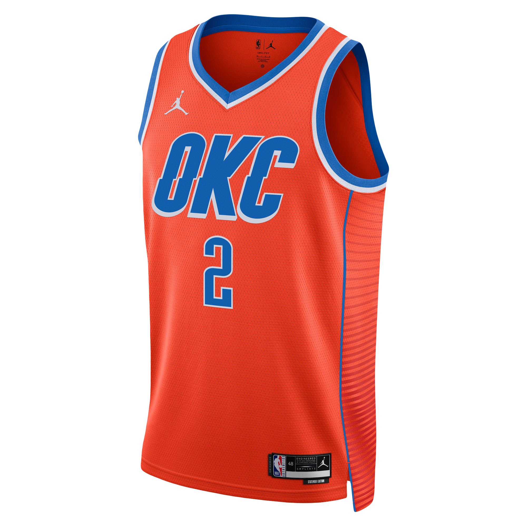 Oklahoma City Thunder unisex oklahoma city thunder shai gilgeous-alexander jordan brand orange swingman jersey – statement edition | NBA Store