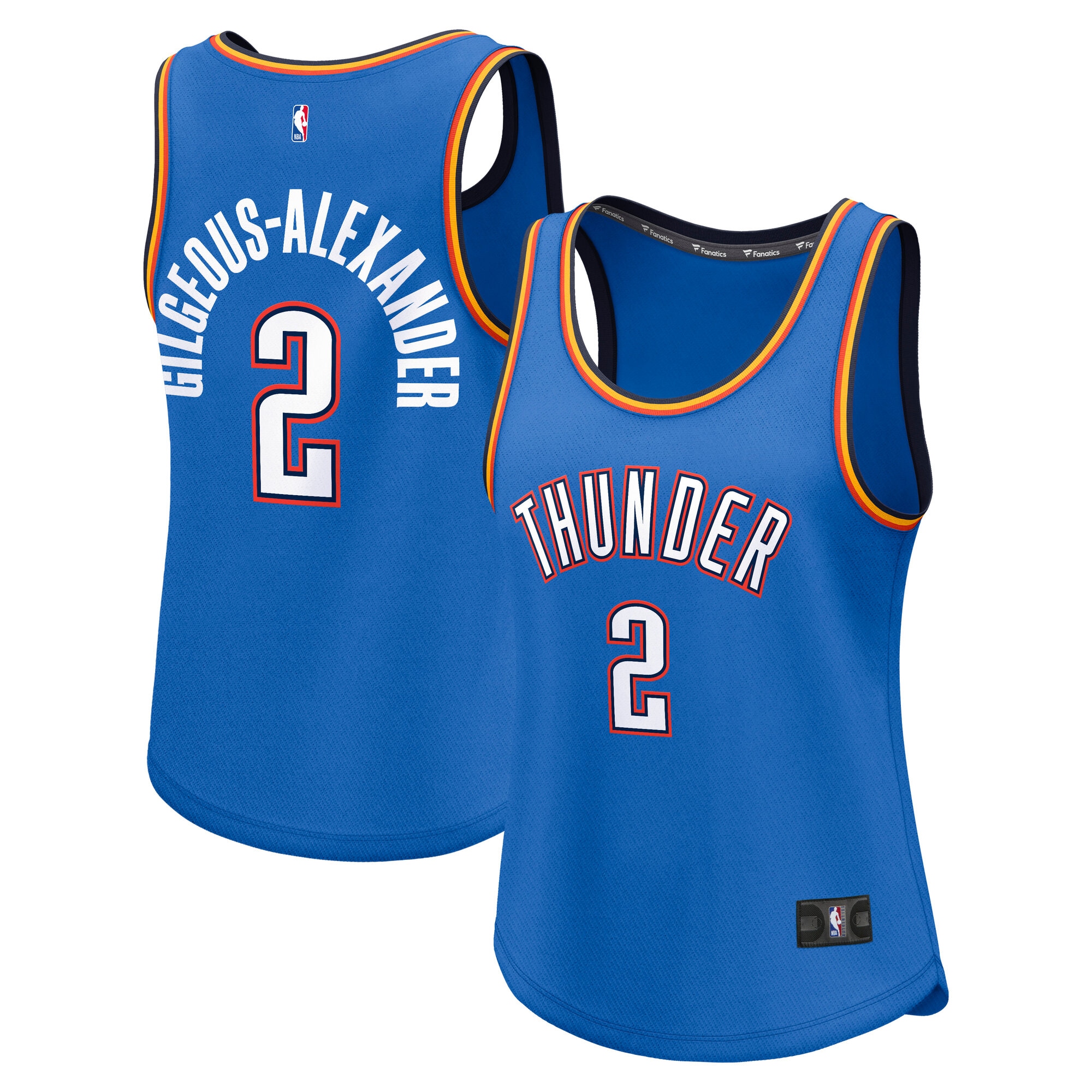 Oklahoma City Thunder womens oklahoma city thunder shai gilgeous-alexander fanatics blue fast break player jersey – icon edition | NBA Store
