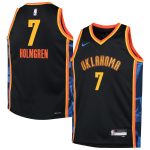 Oklahoma City Thunder youth oklahoma city thunder chet holmgren nike black 202425 swingman player jersey – city edition | NBA Store