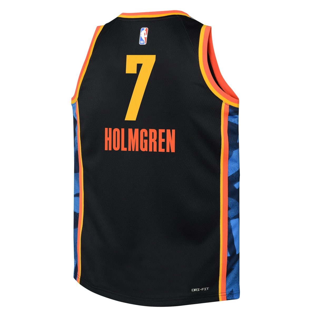 Oklahoma City Thunder youth oklahoma city thunder chet holmgren nike black 202425 swingman player jersey – city edition | NBA Store