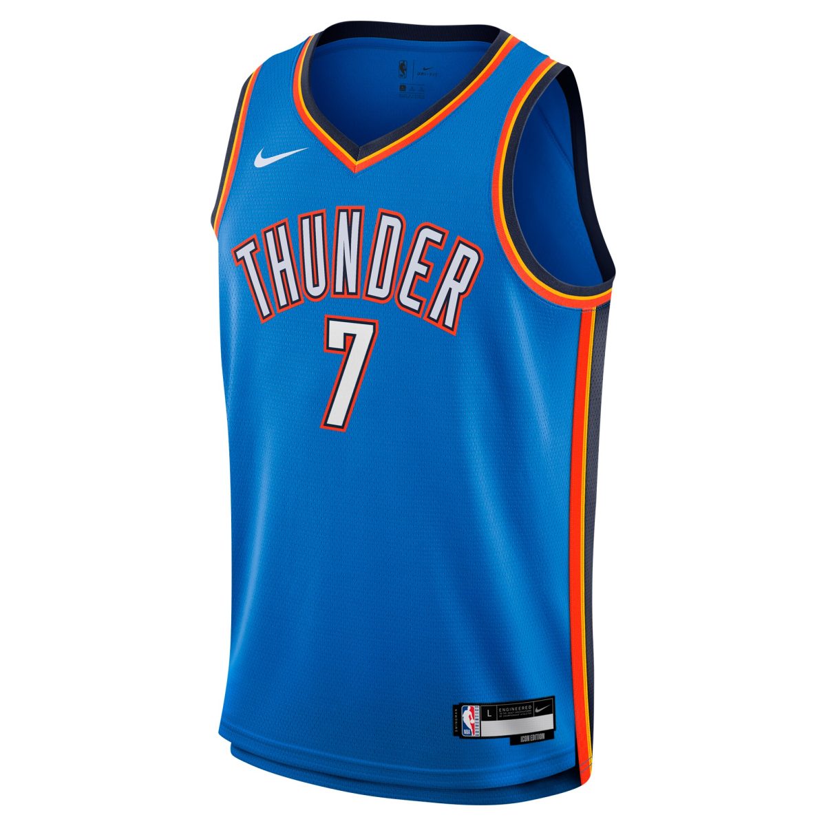 Oklahoma City Thunder youth oklahoma city thunder chet holmgren nike blue swingman jersey – icon edition | NBA Store