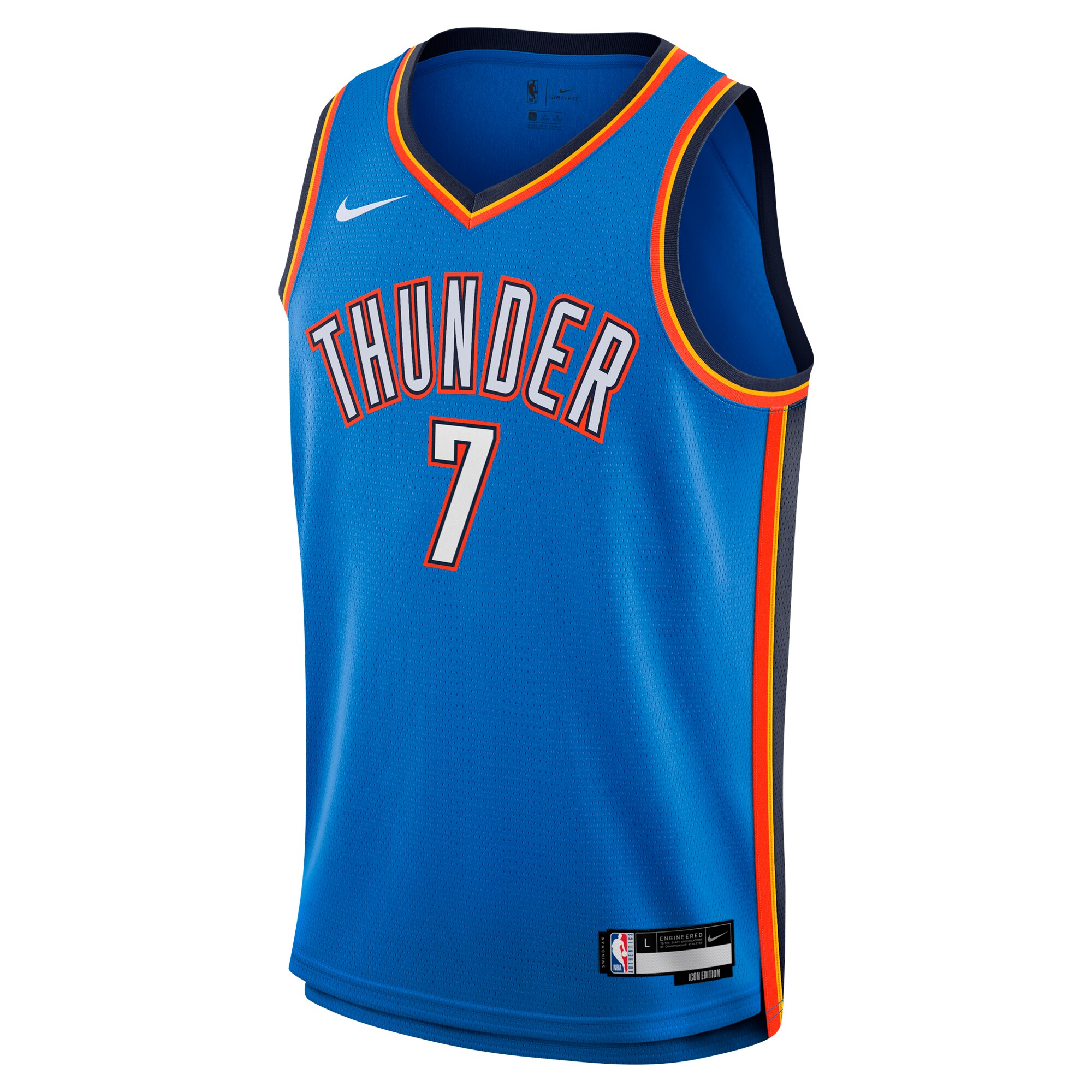 Oklahoma City Thunder youth oklahoma city thunder chet holmgren nike blue swingman jersey – icon edition | NBA Store