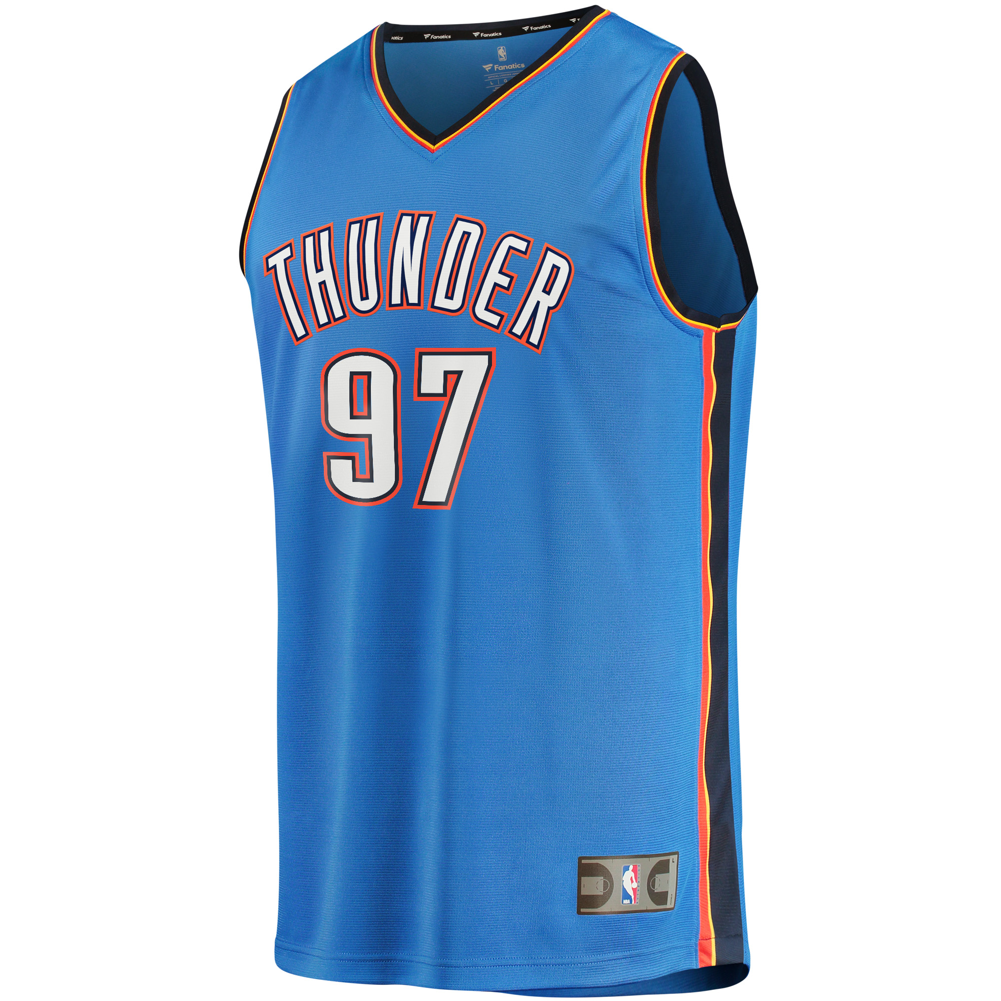 Oklahoma City Thunder youth oklahoma city thunder eugene omoruyi fanatics blue fast break player jersey – icon edition | NBA Store