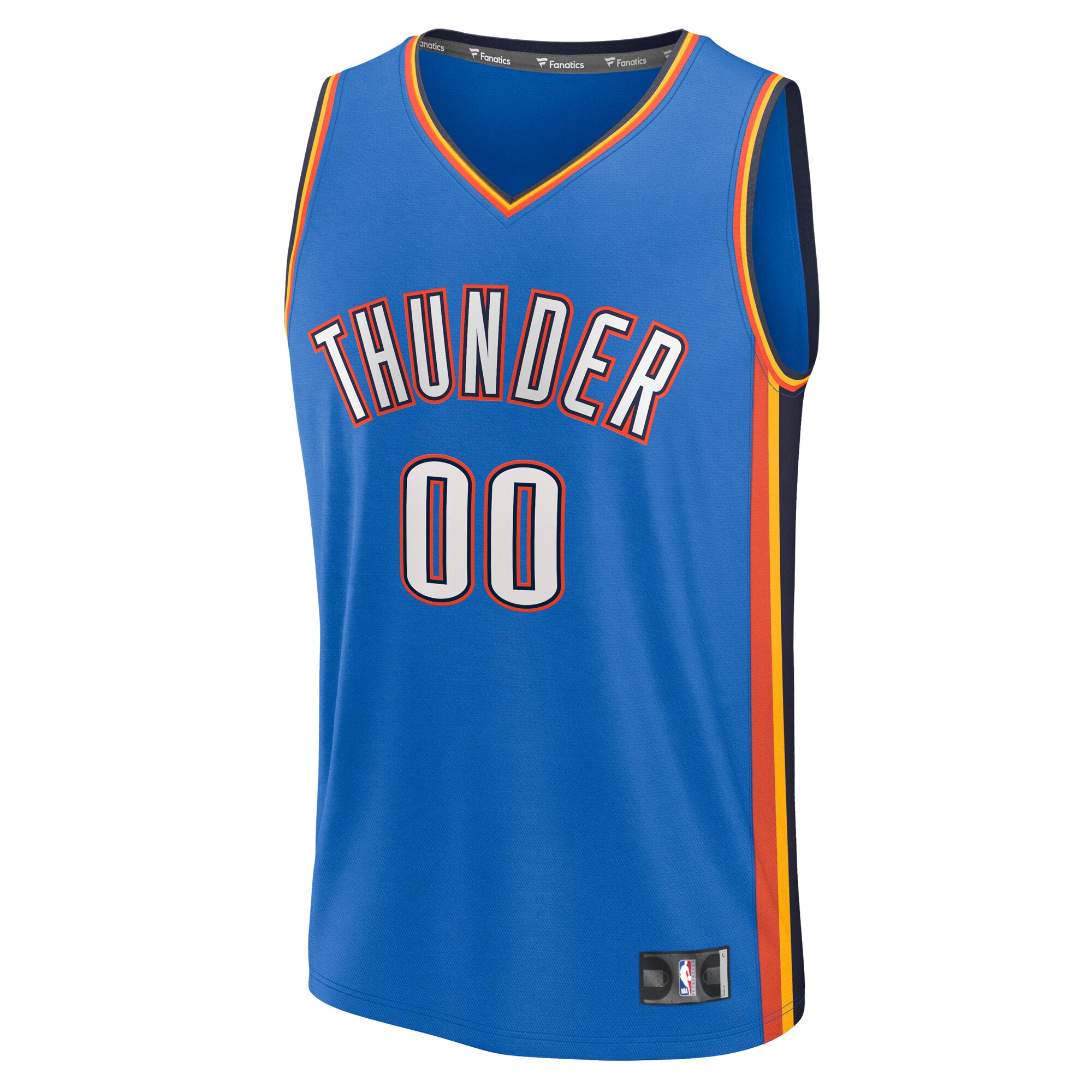 Oklahoma City Thunder youth oklahoma city thunder fanatics blue fast break custom replica jersey – icon edition | NBA Store