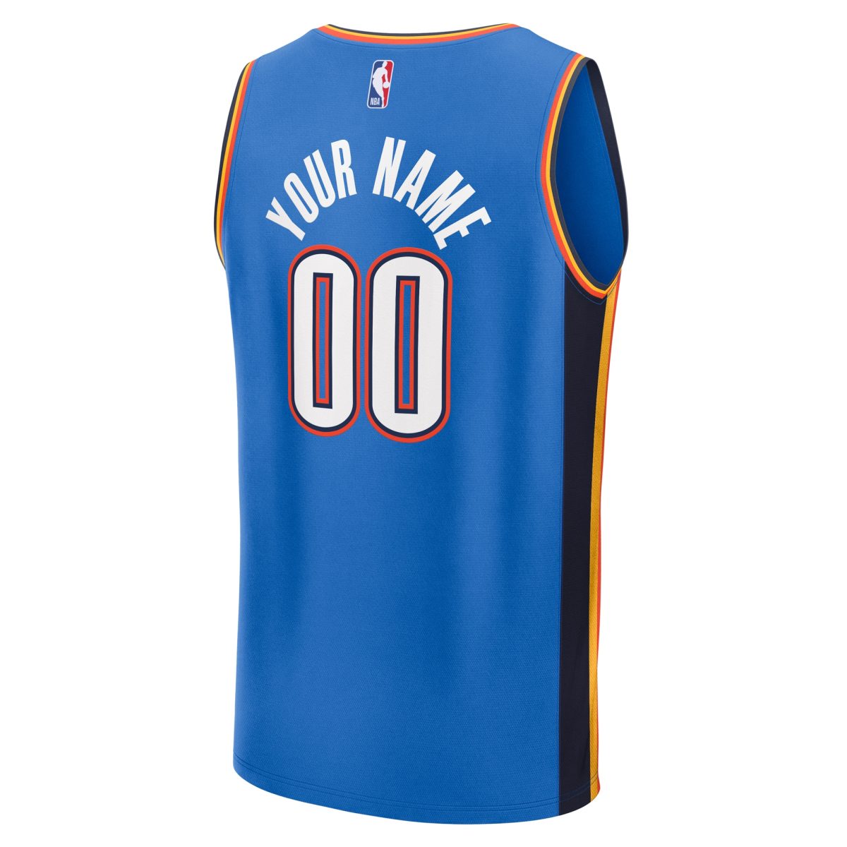 Oklahoma City Thunder youth oklahoma city thunder fanatics blue fast break custom replica jersey – icon edition | NBA Store