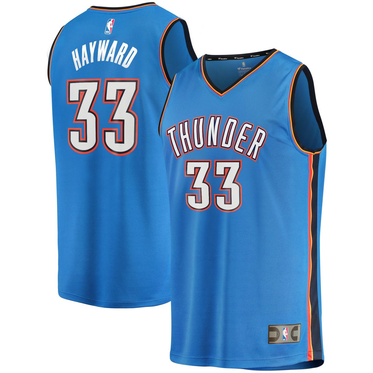 Oklahoma City Thunder youth oklahoma city thunder gordon hayward fanatics blue fast break player jersey – icon edition | NBA Store
