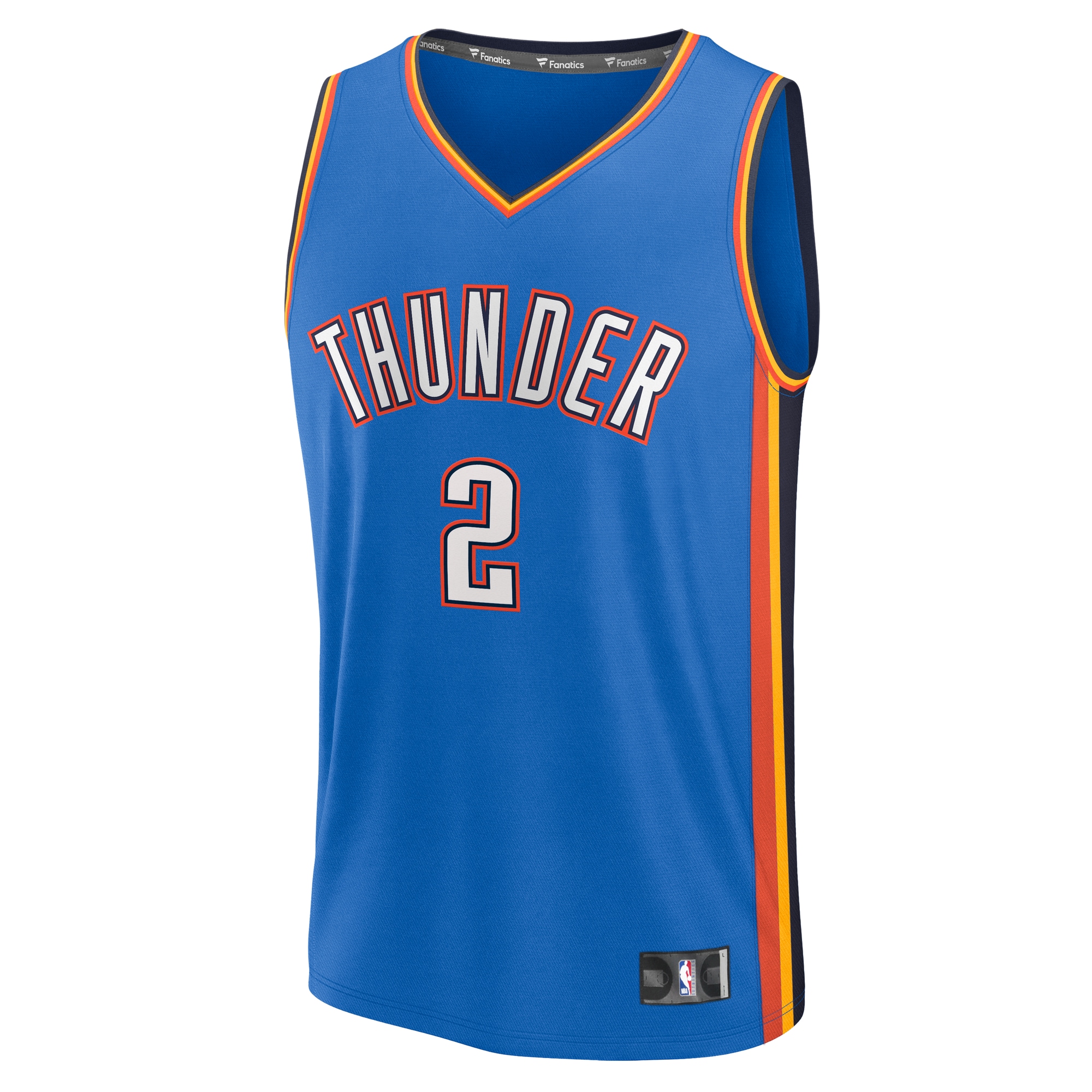 Oklahoma City Thunder youth oklahoma city thunder shai gilgeous-alexander fanatics blue fast break replica player jersey – icon edition | NBA Store