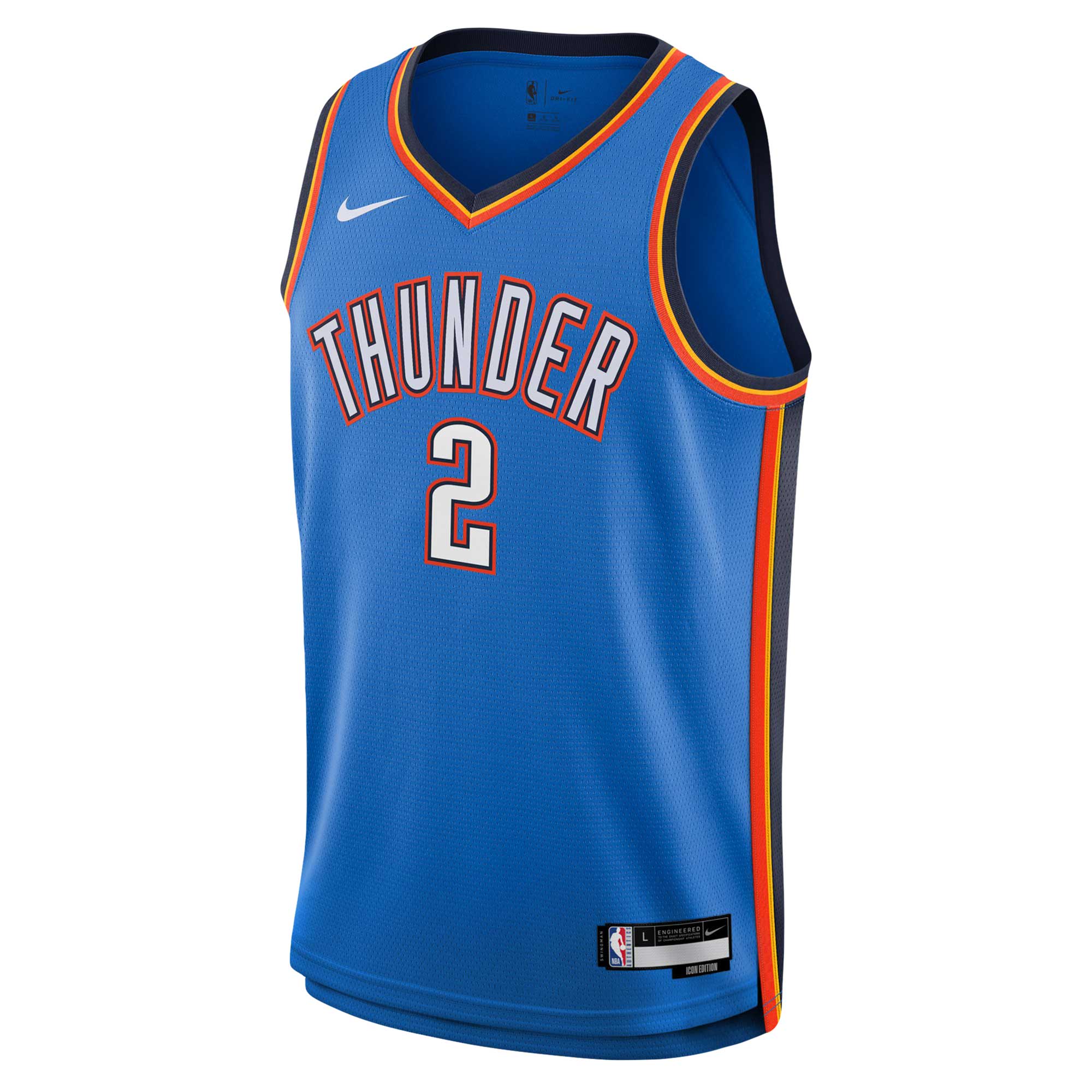 Oklahoma City Thunder youth oklahoma city thunder shai gilgeous-alexander nike blue swingman jersey – icon edition | NBA Store